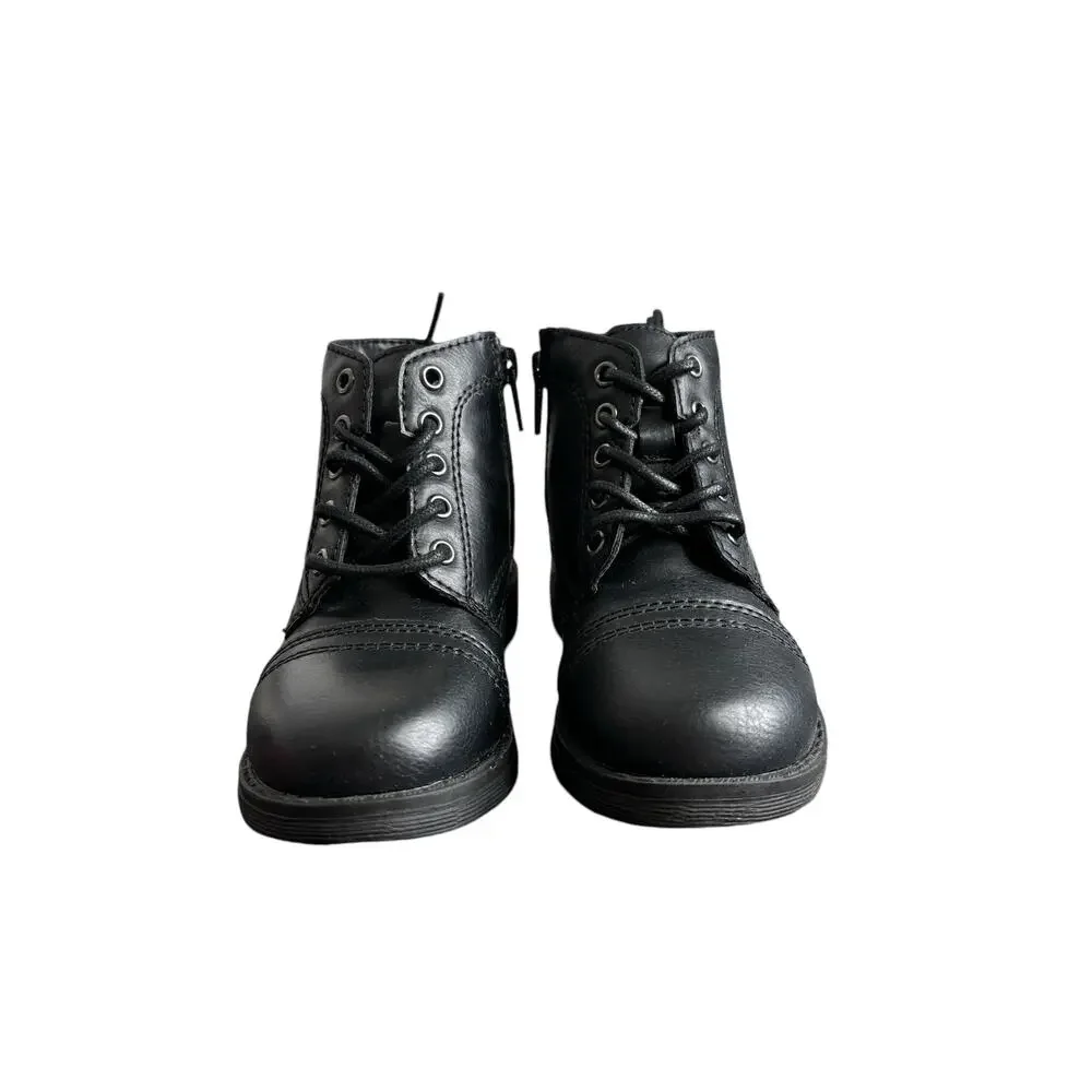 Madden Girl Siren Black Back Zipper Size 9 Girls Boots NWT